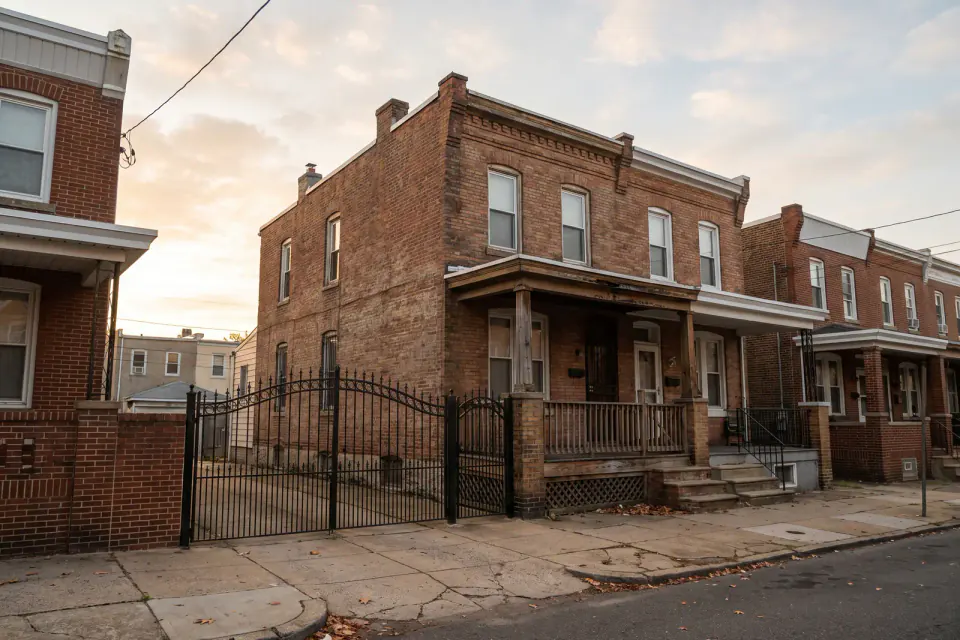 Philadelphia brick twin approaching a scheduled sheriff sale